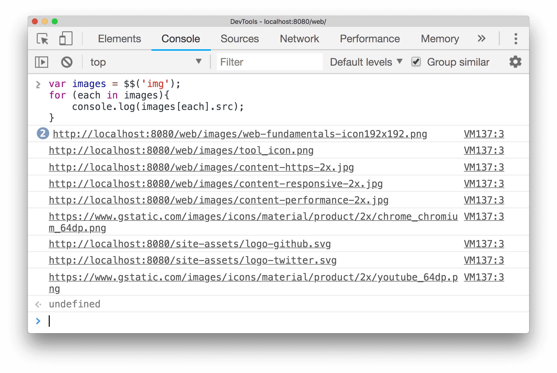 مثال على استخدام<!-- notranslate l10n-placeholder: l10n-placeholder3 -->()</code> لإنشاء صفيف من كل <code translate=